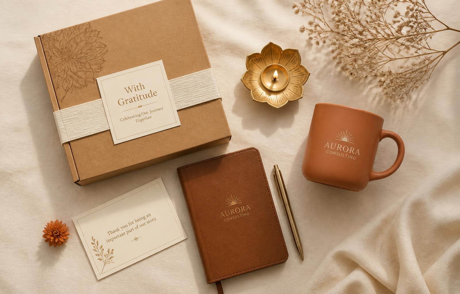 Aksh corporate gifting flat lay